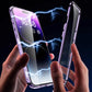 Dwustronne, szklane, magnetyczne etui z metalową ramką Anti-Peep na iPhone'a 2.84