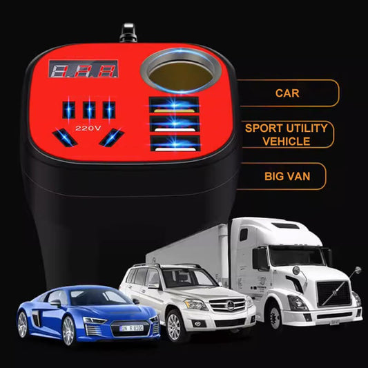 Samochodowy konwerter typu Cup Inverter QC Charger ✨