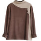💃 [Najlepszy prezent dla niej] Moda Casual Button-Spliced Ciepły top 2.59
